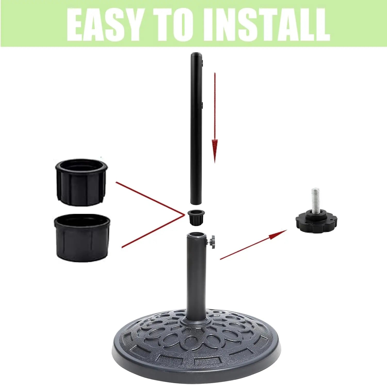 Durable Fillable Umbrella Base for Patio Table  for Outdoor Umbrellas