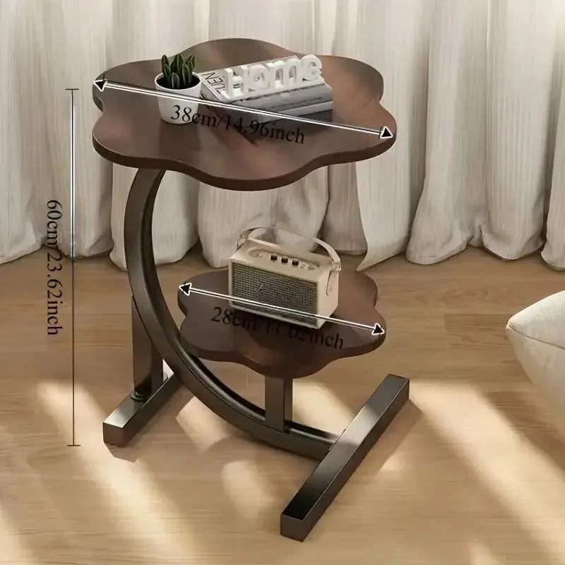 Elegant 2 Layers Flower Shape table Marble Texture