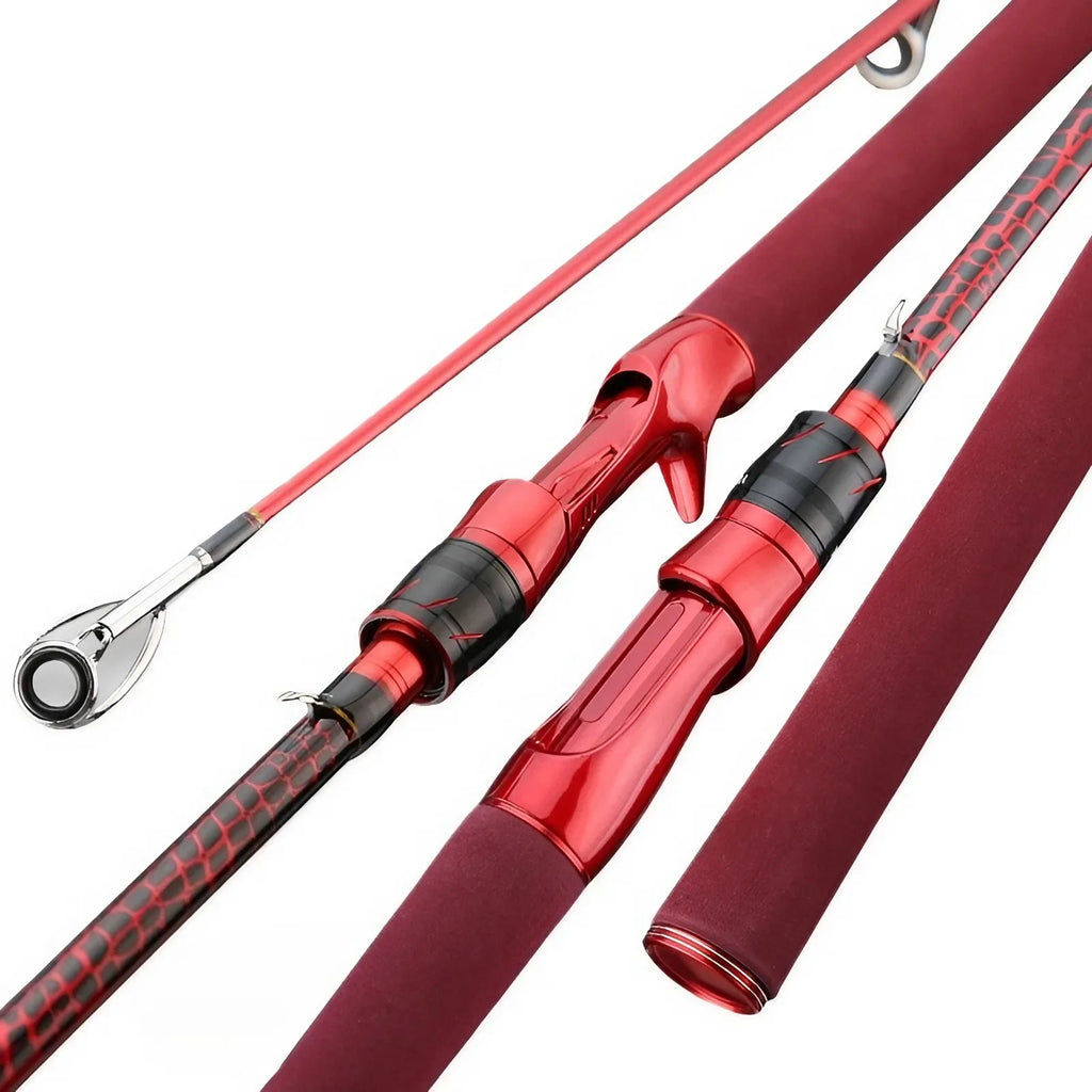 180cm Carbon Fiber Fly Fishing Rod - Red EVA Grip