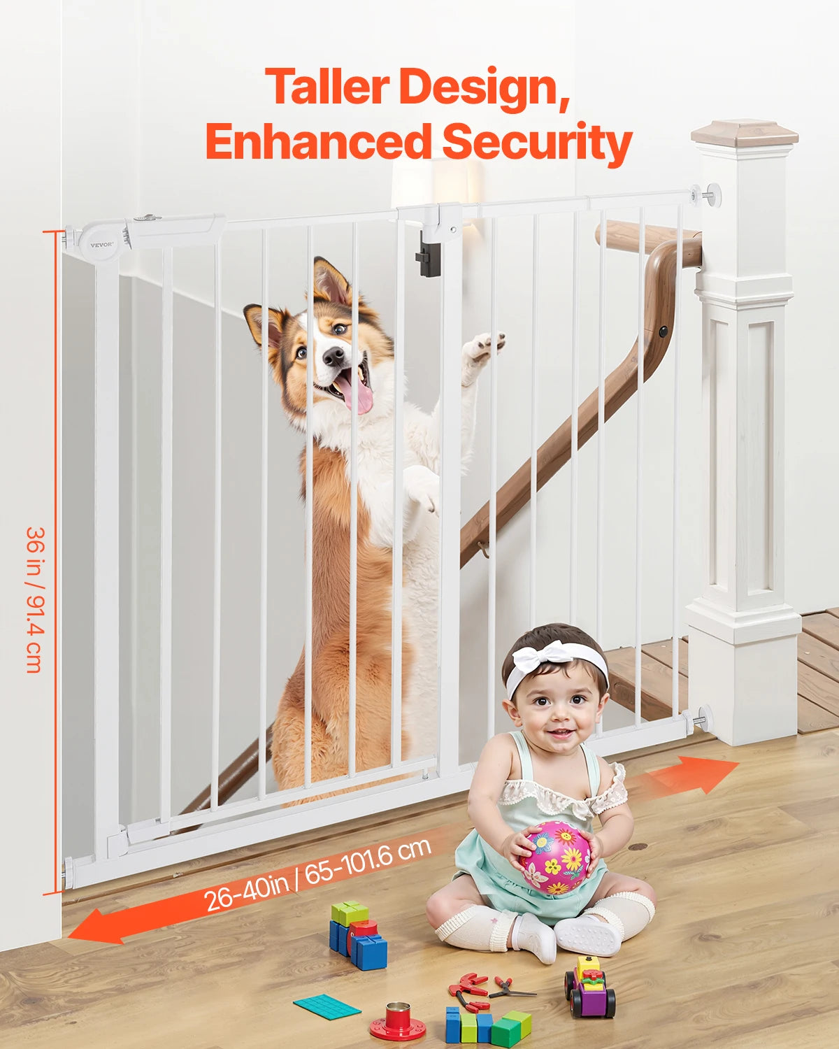 Baby Gate 28/30/36 Inches High Baby Gate