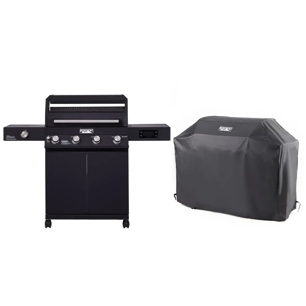 Denali 425 4-Burner Liquid Propane Gas Smart BBQ Grill with BBQ Cover