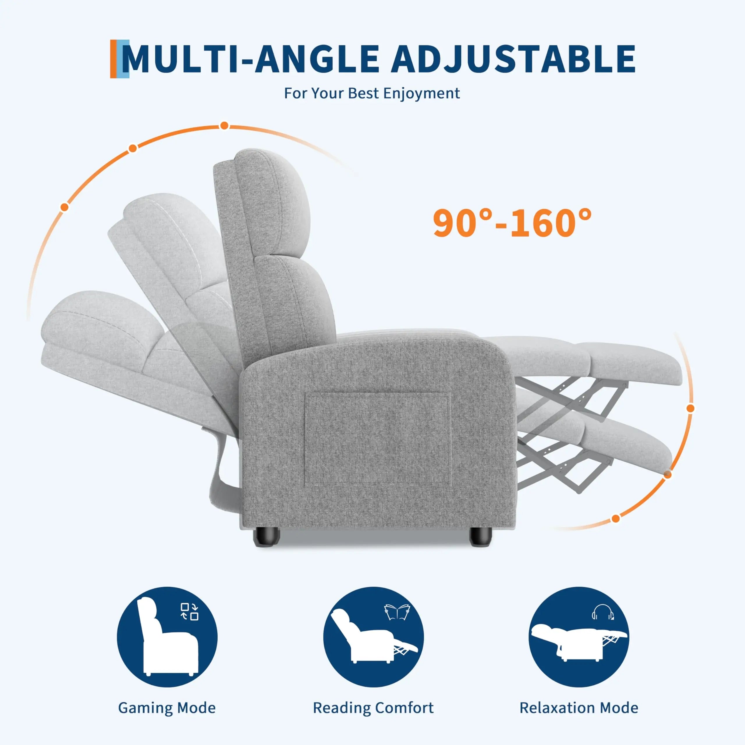 Push Back Recliner Chair For Adults