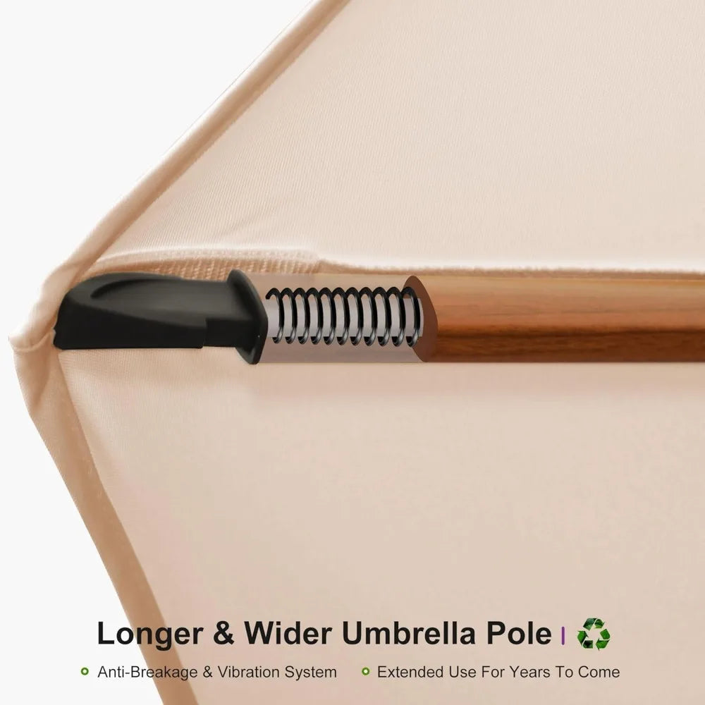 11ft Outdoor Large Patio Umbrella Heavy Duty for Deck, Pool