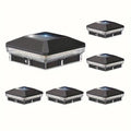 6 Pack 4x4 LED Solar Post Lights Outdoor 3 Modes