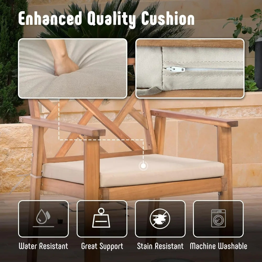 4-Piece Outdoor Patio Set With Cushions