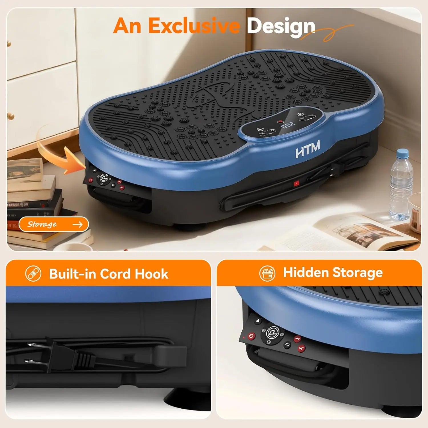 Fitness Vibration Plate Exercise Machine Calorie Tracking