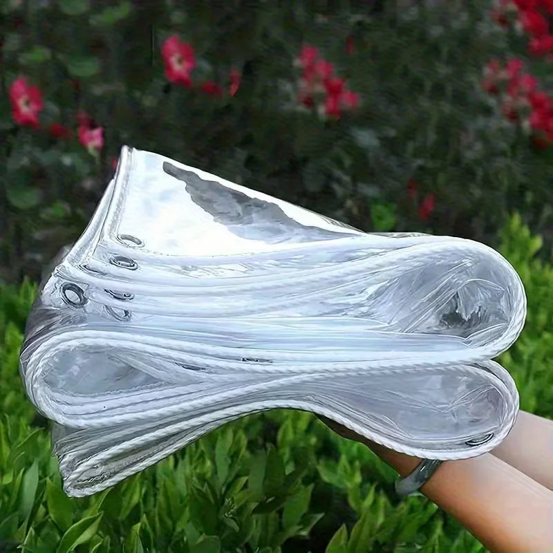 Heavy Duty Waterproof Tarp 17.8 Mil Clear Vinyl Tarp with Grommets