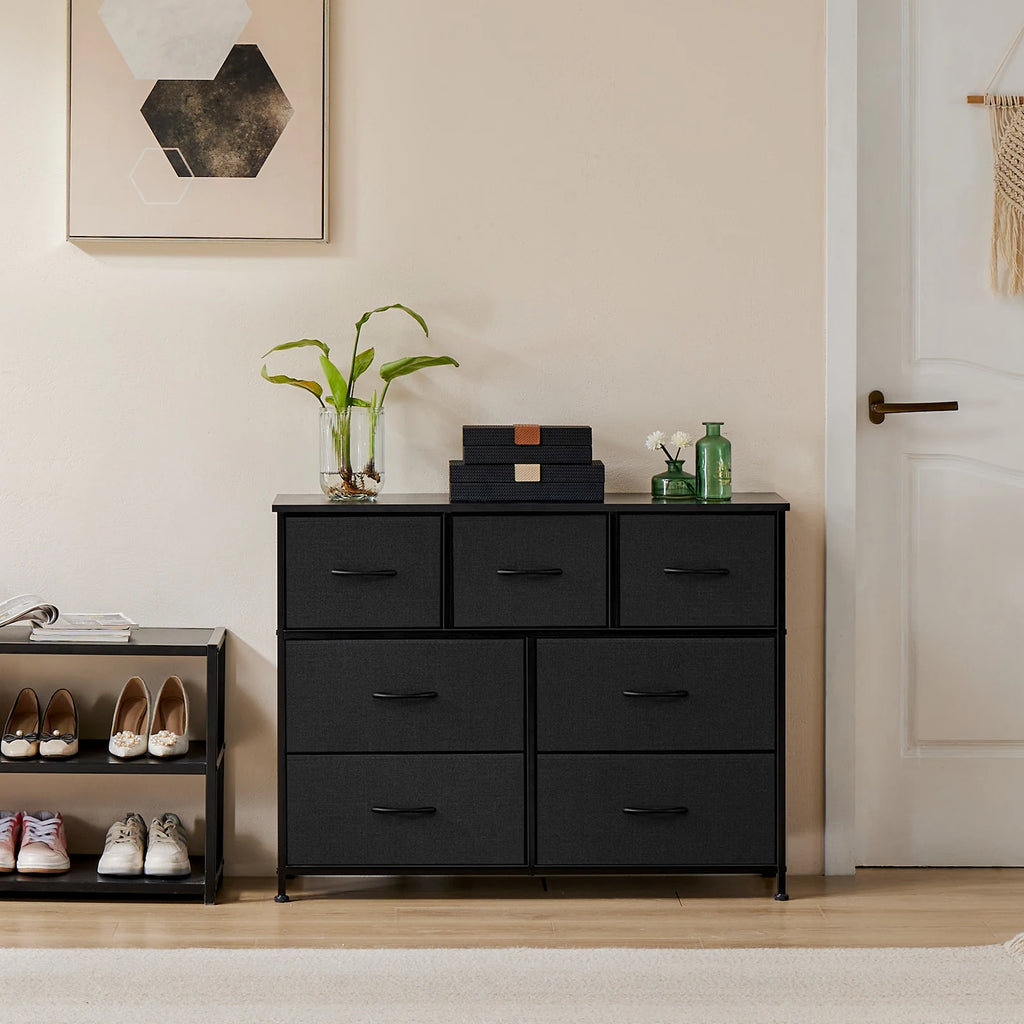 Dresser For Bedroom With 7 Fabric Drawers Organizer Storage