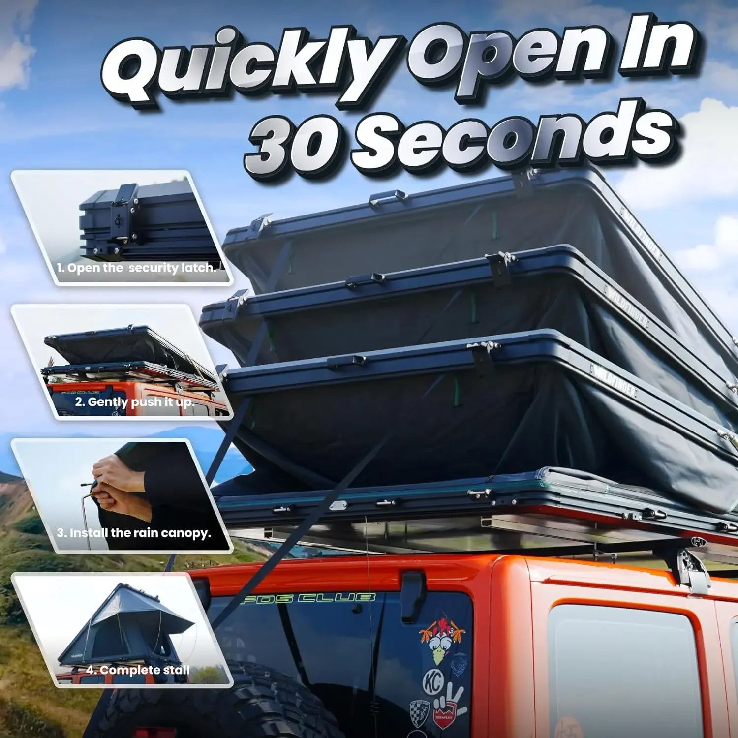 Modern Camping Car Tent Hard Shell for Jeep SUV