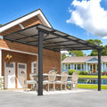 Wall Gazebo12’ x 10’, Hard Top Gazebos Pergola on Clearance
