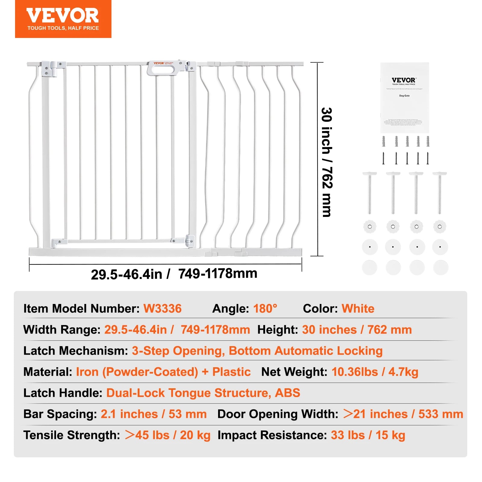 Baby Gate 28/30/36 Inches High Baby Gate