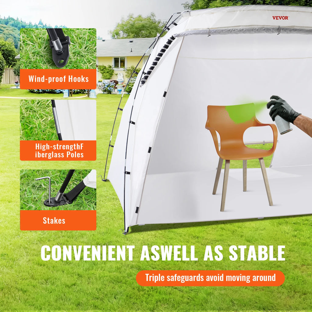 Portable Paint Booth Shelter Foldable Spray Painting Tent