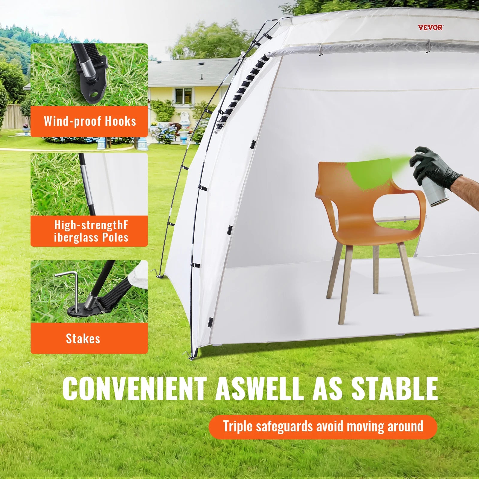 Portable Paint Booth Shelter Foldable Spray Painting Tent