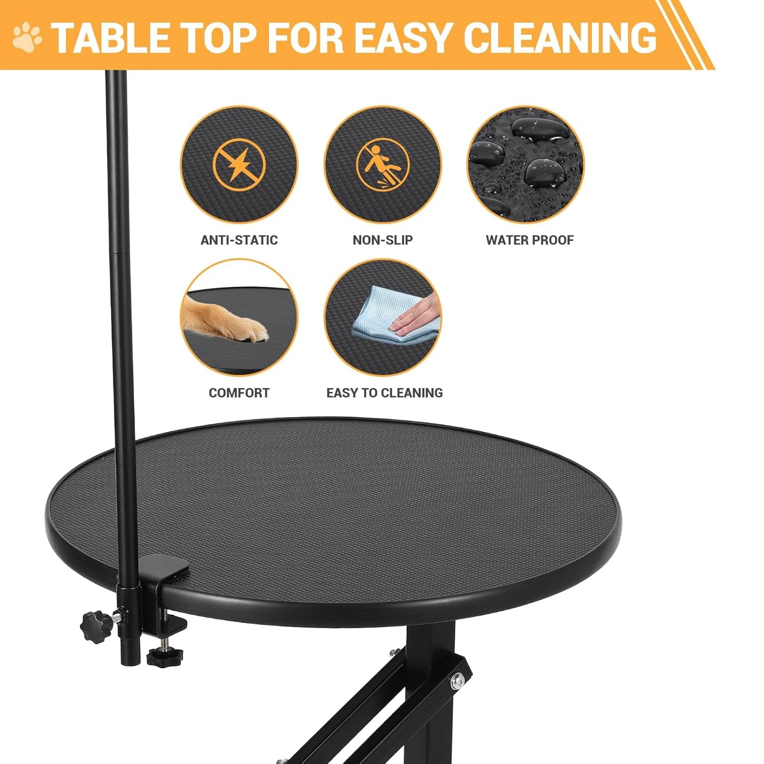 24in Hydraulic Lift Dog Grooming Table 360° Rotating