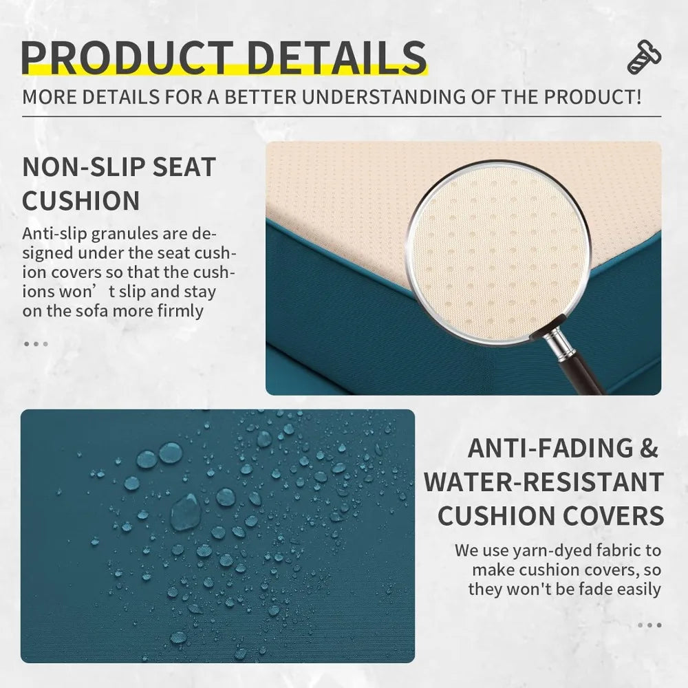 6 Pieces Wicker Outdoor Patio Set