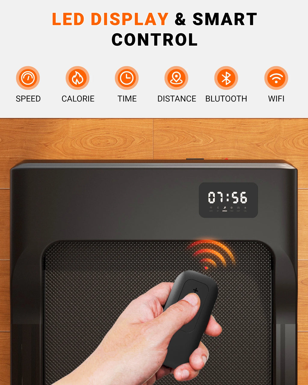 Walking Pad Treadmill 2 in 1 Portable with Remote Control