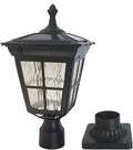 LED Solar Post Light, 3' Fitter Base Outdoor Pole Mount