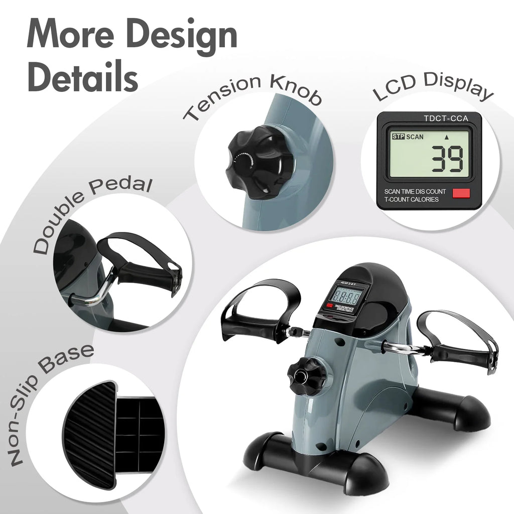 Mini Pedal Exercise Bike Under Desk Trainer Fitness