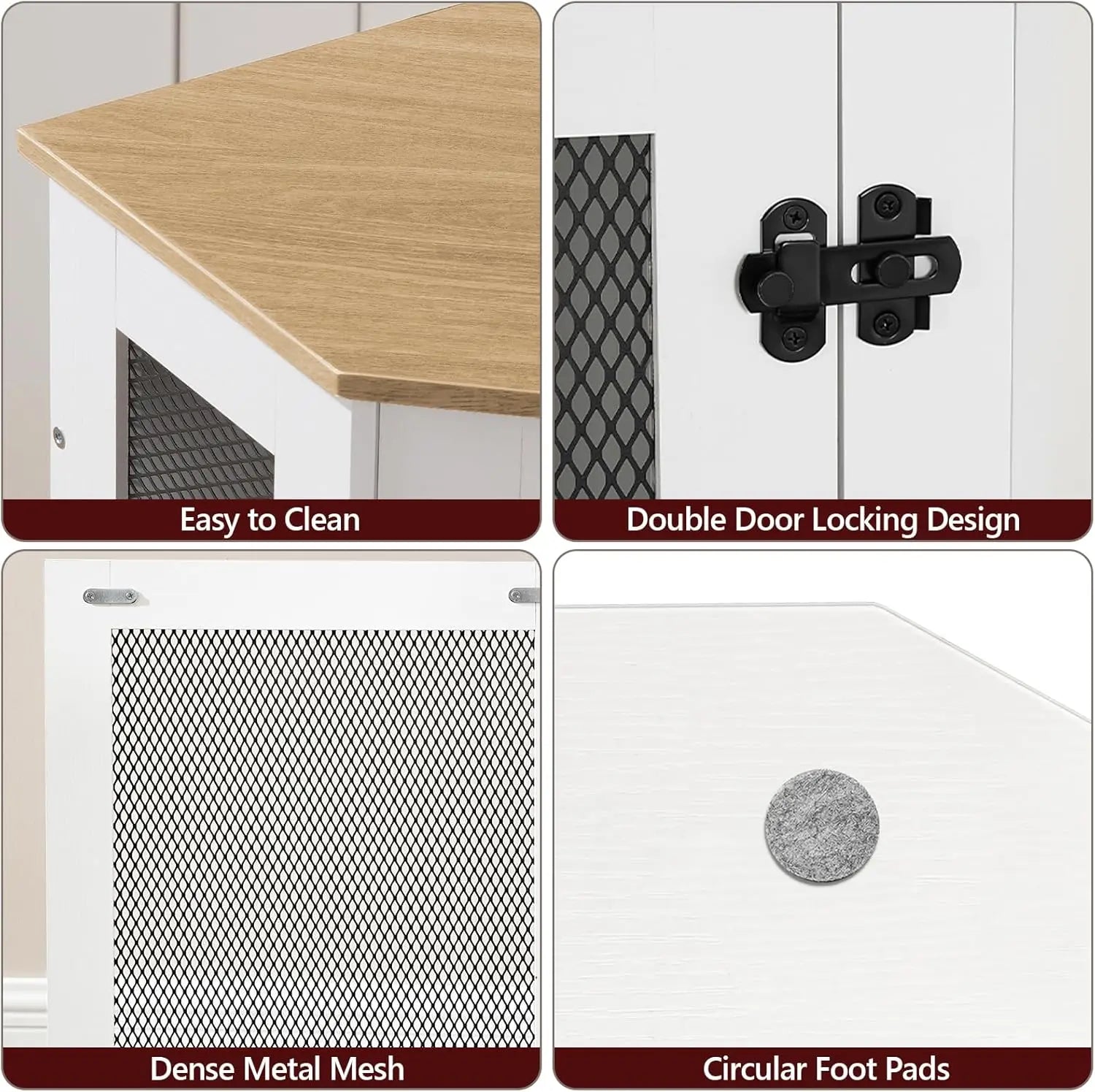 Corner Dog Crate Furniture, Wooden Kennel End Table