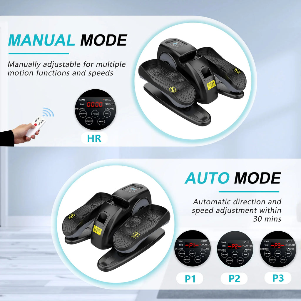 Under-Desk Elliptical Machine Portable Pre-Installed