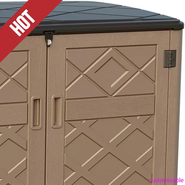 2025 48 Cu Ft Outdoor Storage Shed Waterproof Resin