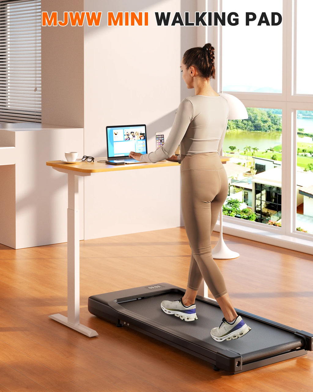Walking Pad Treadmill 2 in 1 Portable with Remote Control