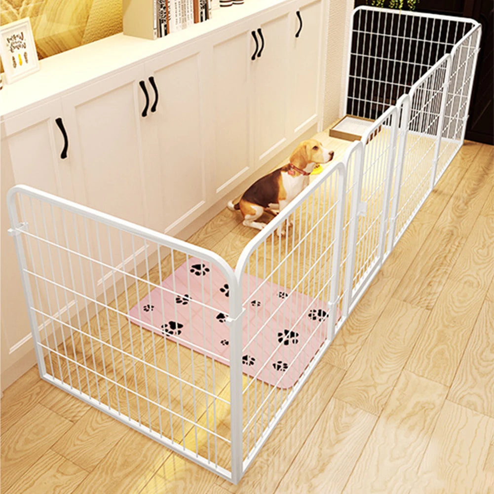 6 Panels Heavy Duty Dog Puppy Playpen Foldable Detachable