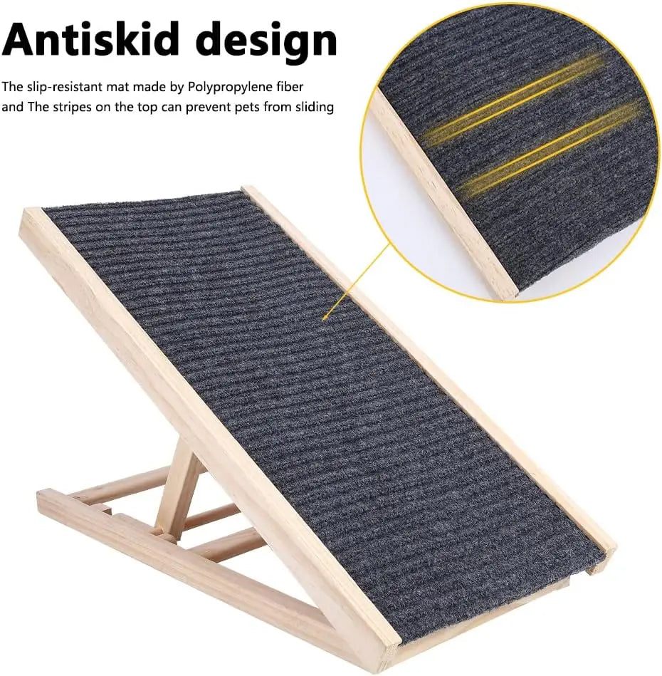 Wooden Pet Dog Safety Ramp Ladder Lightweight