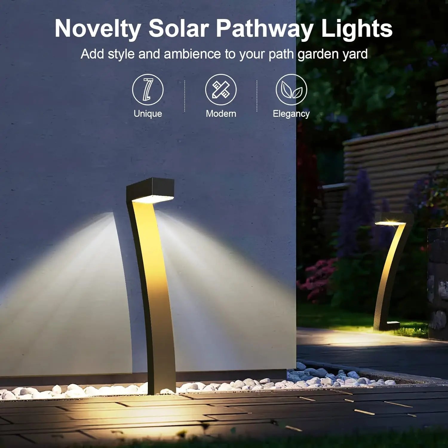 6/12 Pack Bright Solar Pathway Lights For Patio Auto On/Off