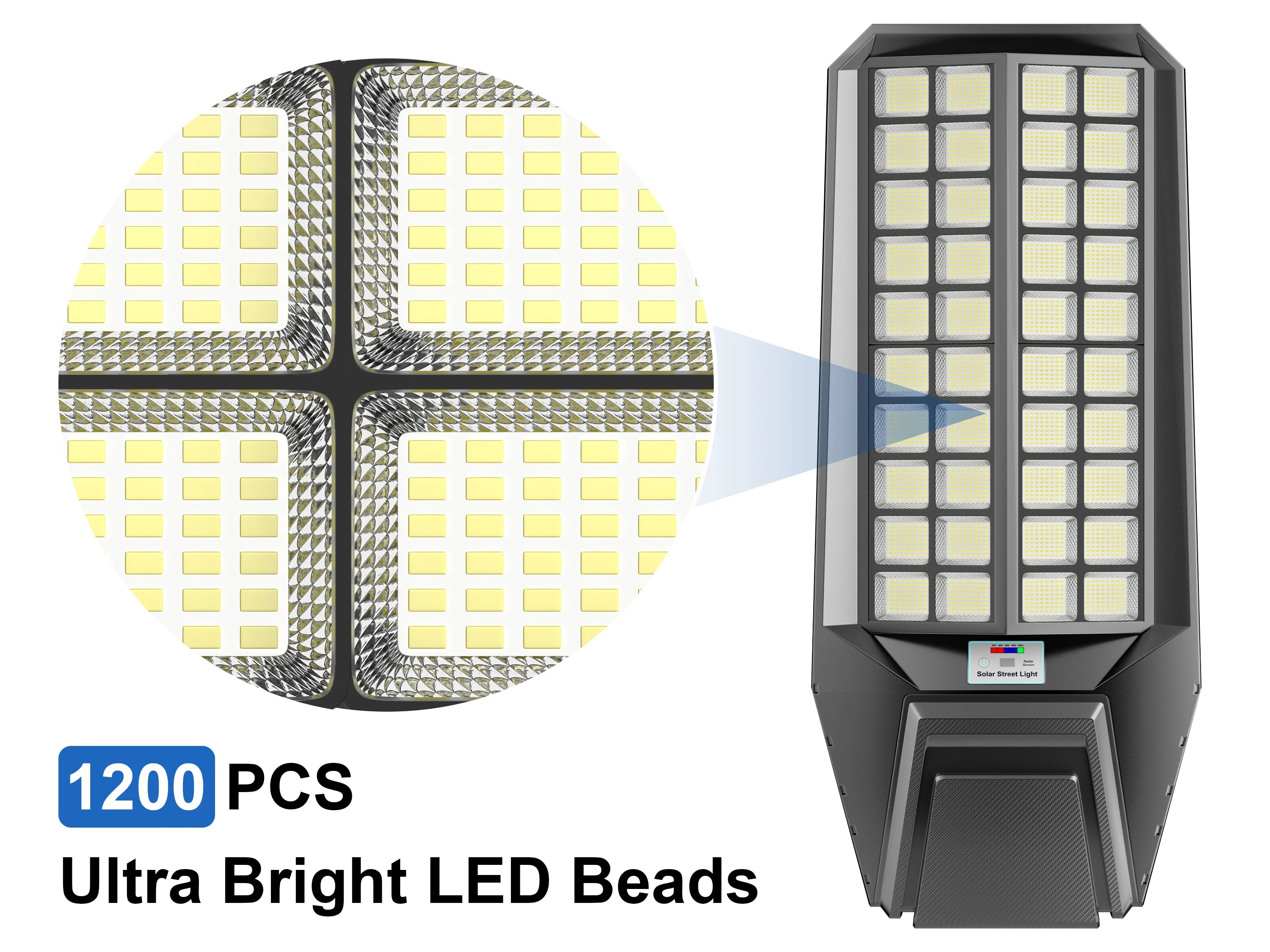 Outdoor solar light 8000W LED waterproof motion sensor street light