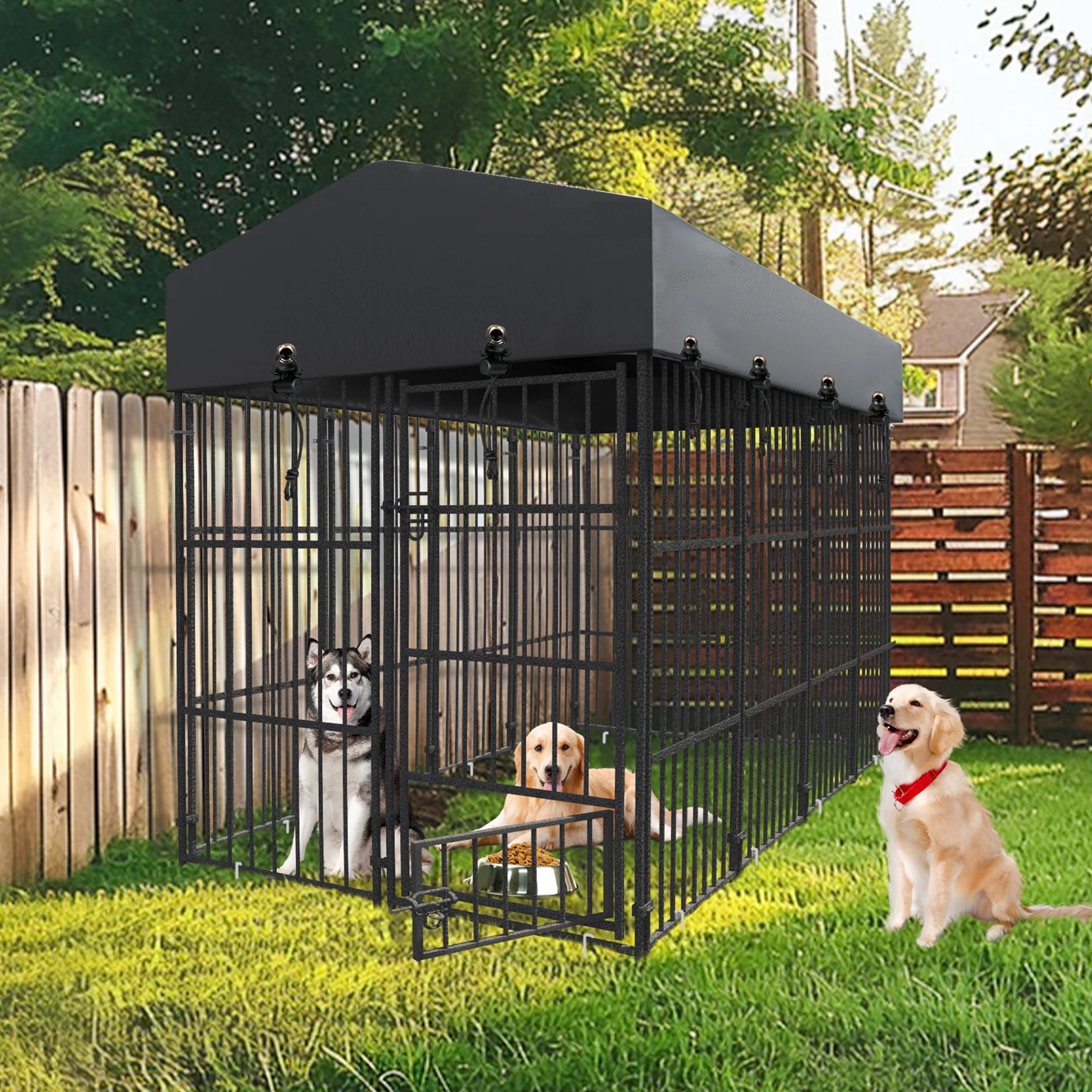 XXL Large Luxury Outdoor Dog Kennel Pet House Enclosure
