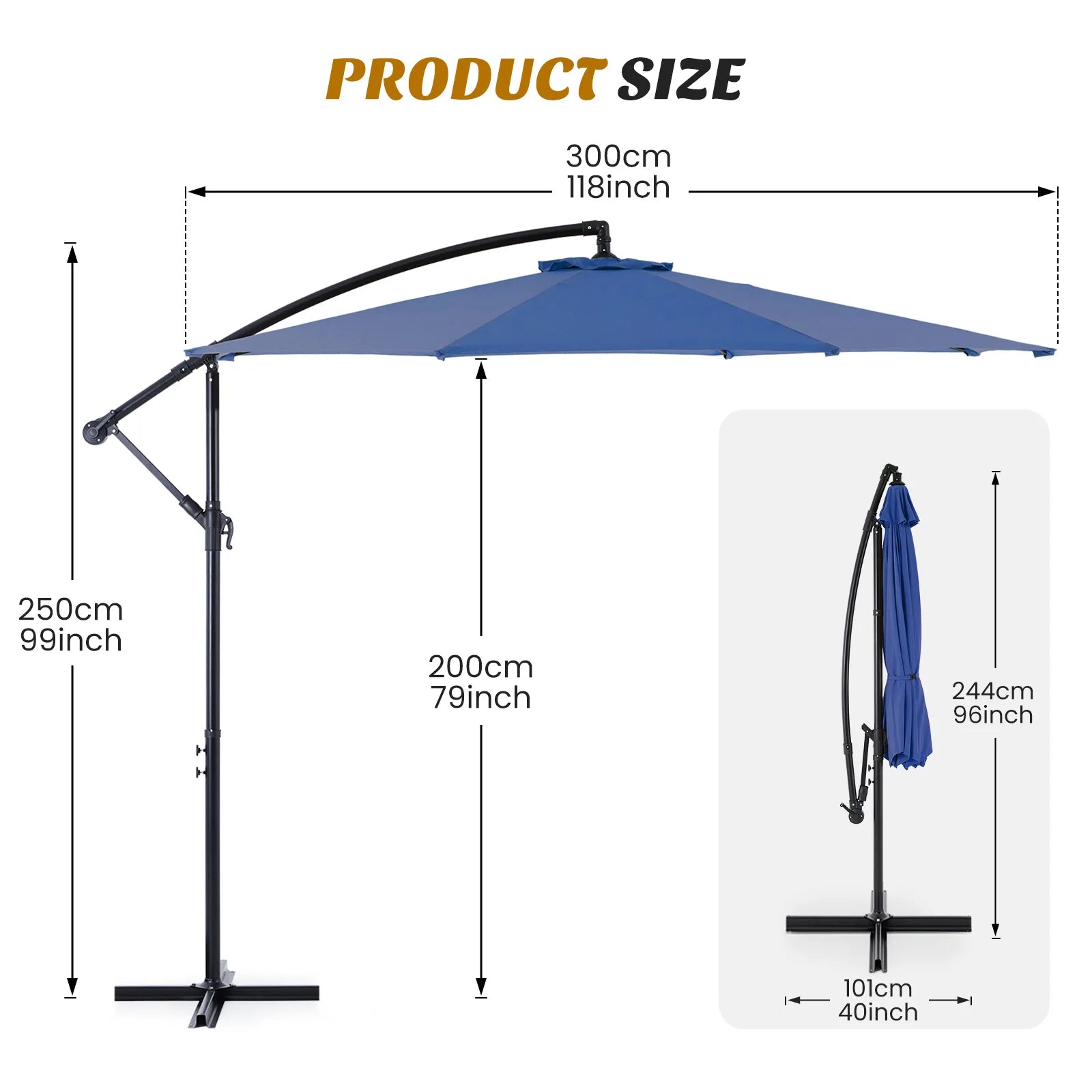 10FT Outdoor Patio Umbrella with Easy Tilt Adjustment