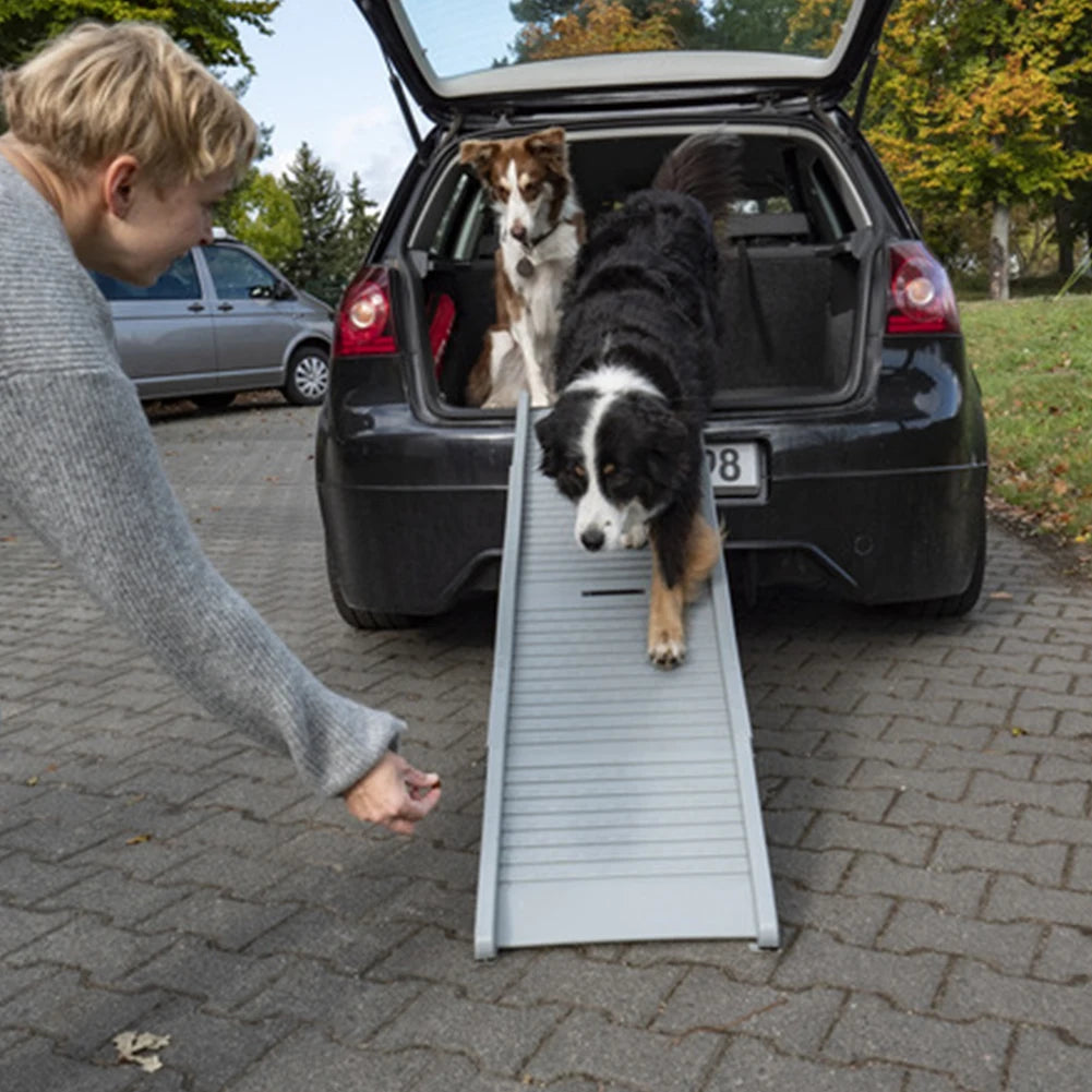 Folding Portable Pet Stair Ramp Non-Slip Rug Surface