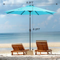 10FT Solar Patio Umbrella with 32 LED Light Outdoor Table Umbrella