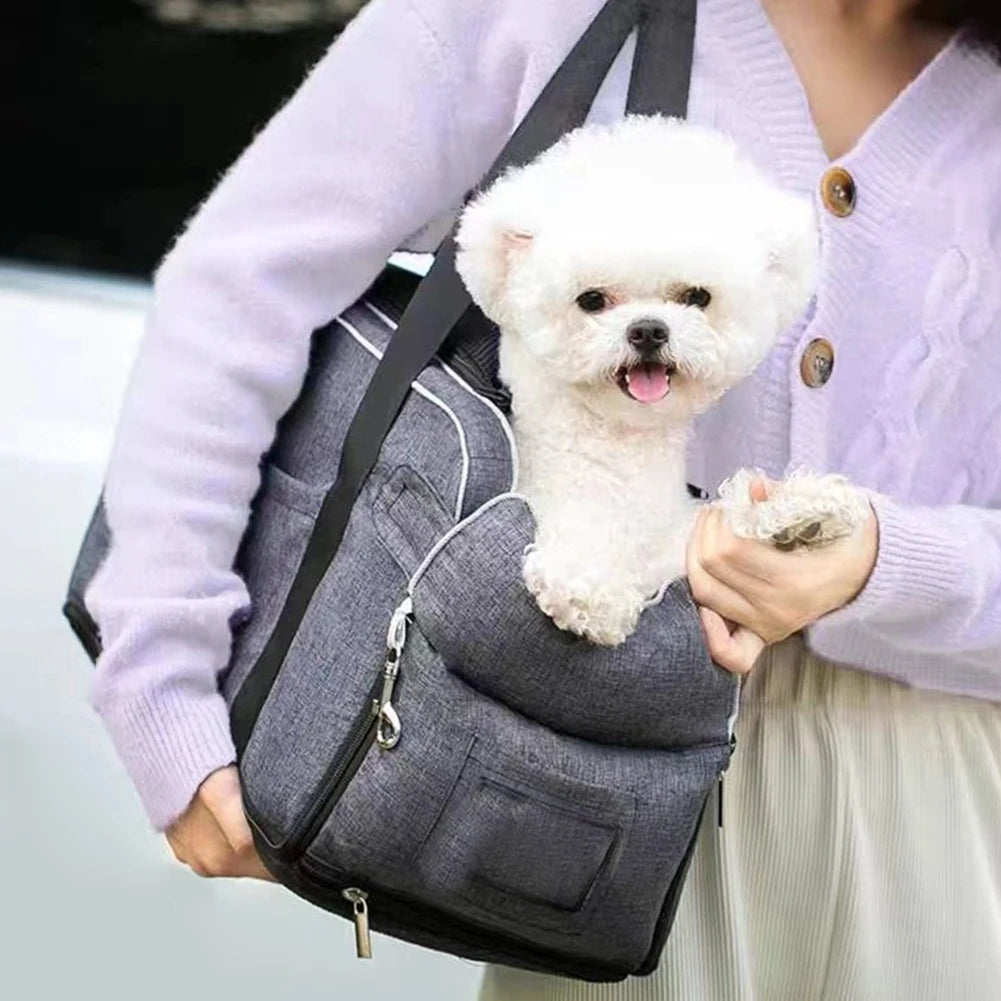 Multipurpose Center Console Dog Car Seat with Shoulder Straps