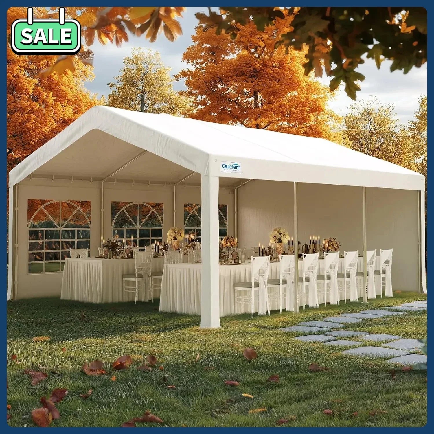Heavy Duty 13x20 Party Tent Premium Outdoor White Gazebo