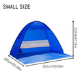 Pop-up beach tent with handbag compact folding design