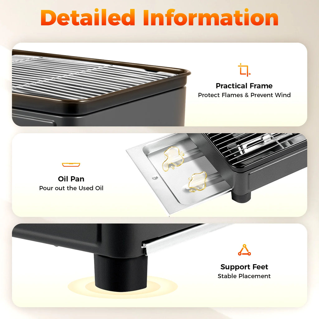 Portable Camping Grill Gas Stove Butane  For Traveling,