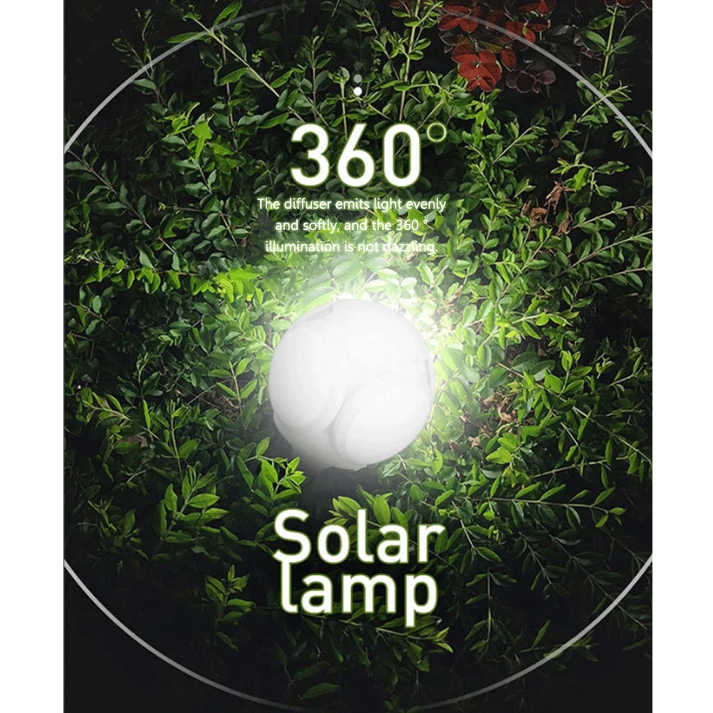LED 5 Gear Solar Camping Light Bulb Rechargeable