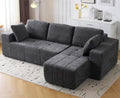 Cloud Modular L-Shape Sectional Sofa Chenille Upholstered