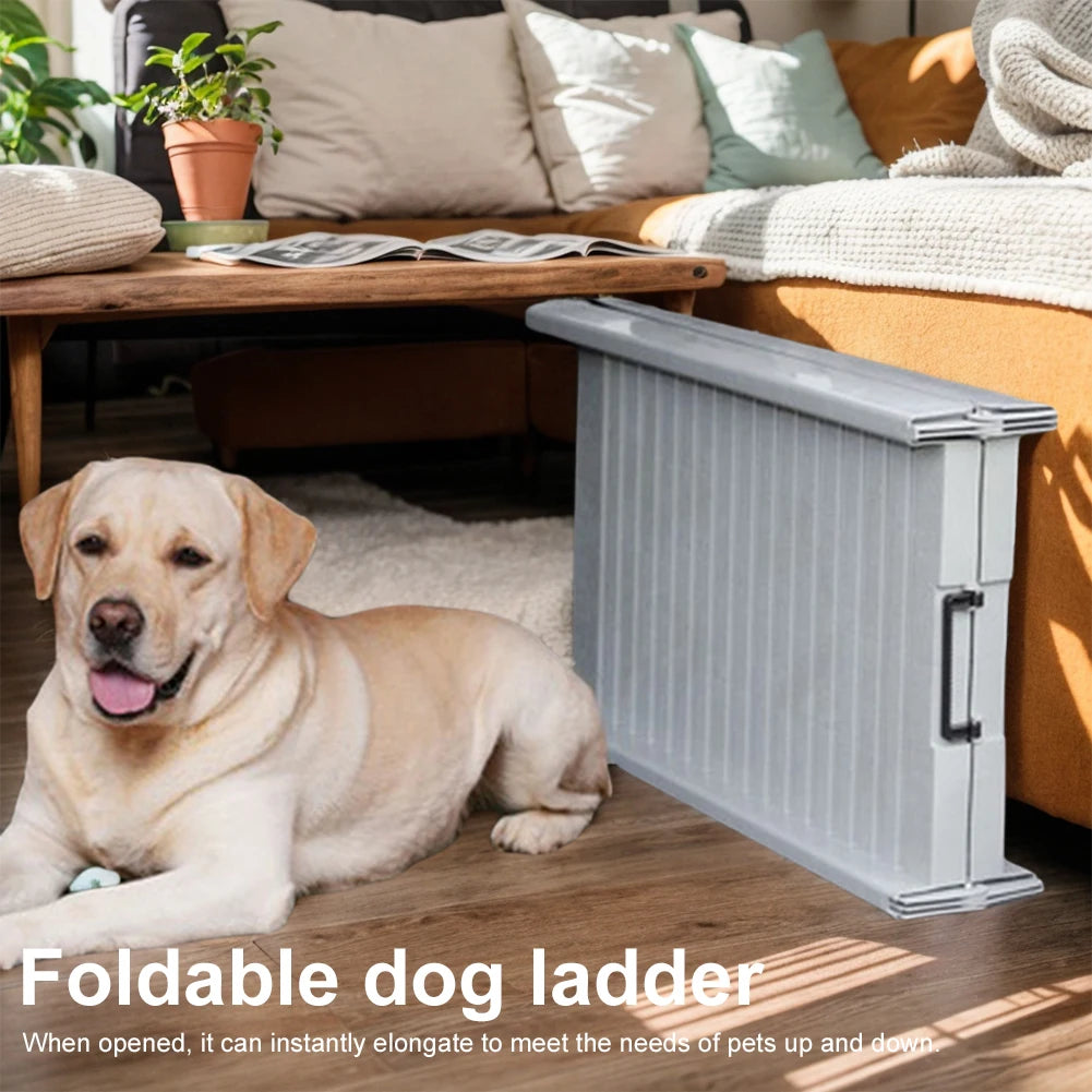 Folding Portable Pet Stair Ramp Non-Slip Rug Surface
