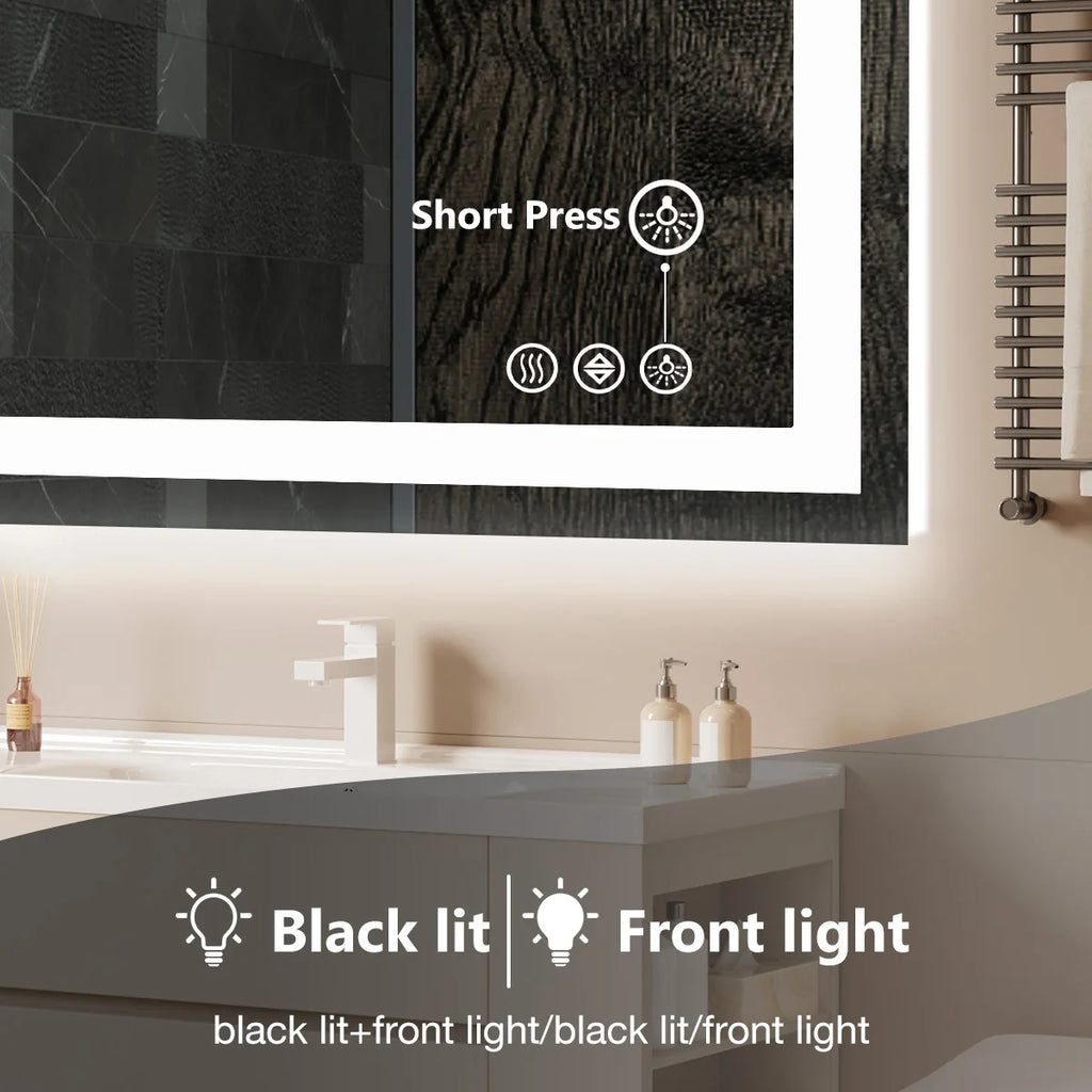 36"x 24"LED Bathroom Vanity Mirror for Wall Memory Function
