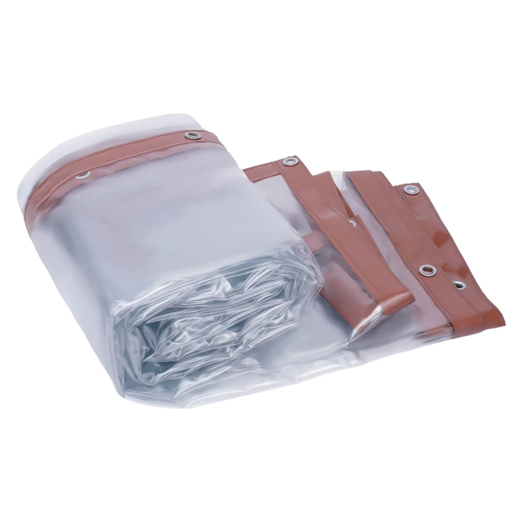 Brown Rainproof Clear Awning Canopy Deck Cover