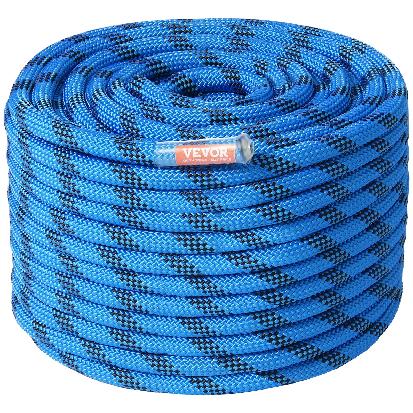 12.7mm Static Climbing Rope 200ft Outdoor with Steel Snap Hooks
