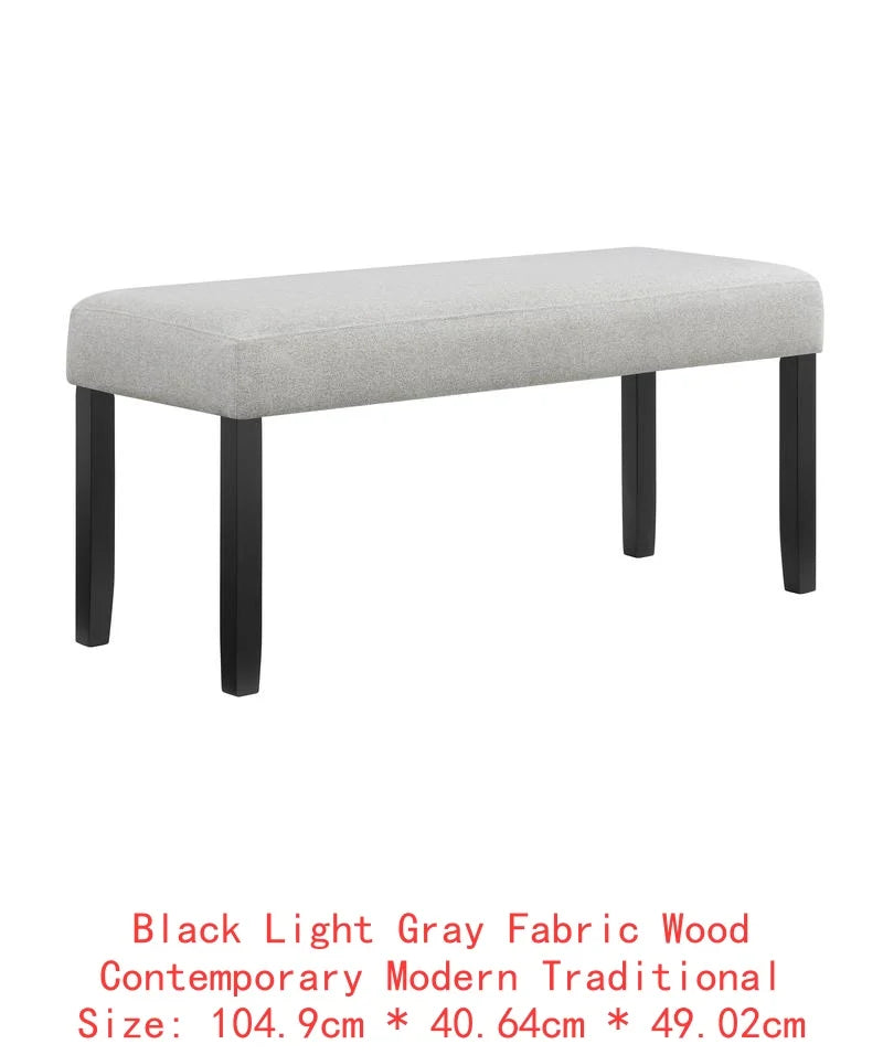 6-Pc Dining Set, White Rectangular Marble Tabletop, Dark Finish Base