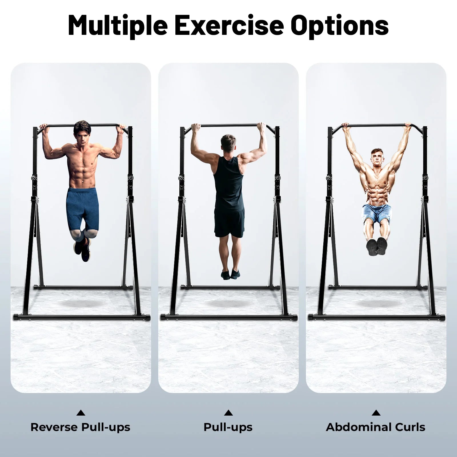 Pull Up Bar 440LBS Capacity Multi-Function Power Tower