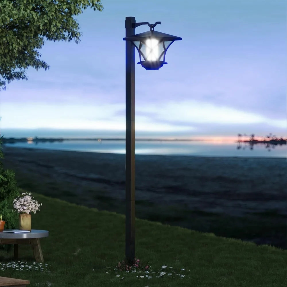 Solar Light Pole Waterproof Lamp Post Vintage Street Lights
