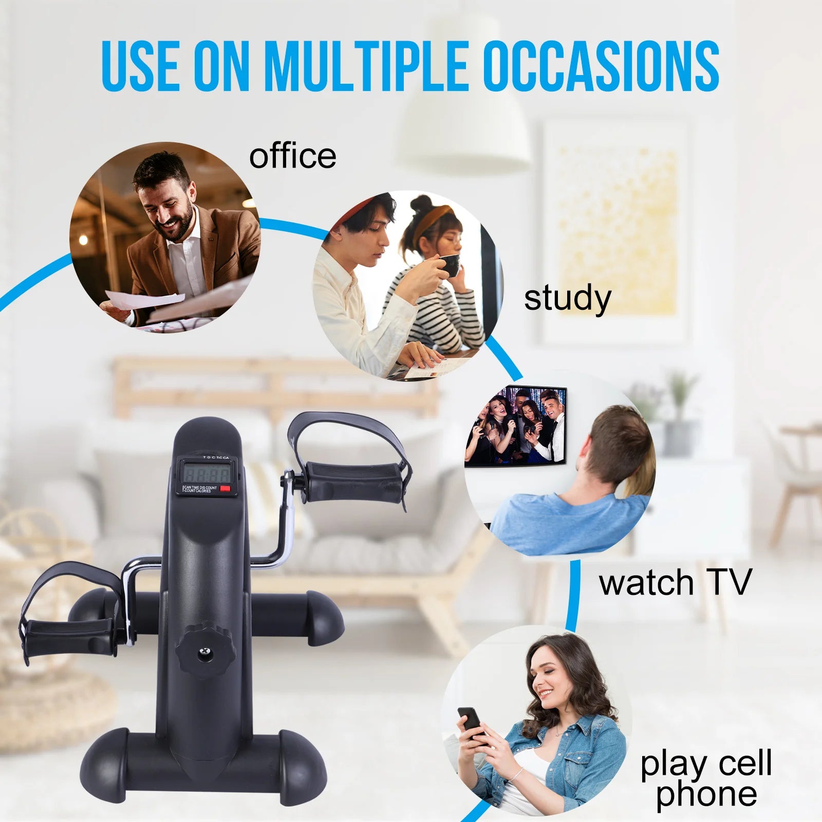 Mini Pedal Exercise Bike Under Desk Trainer Fitness