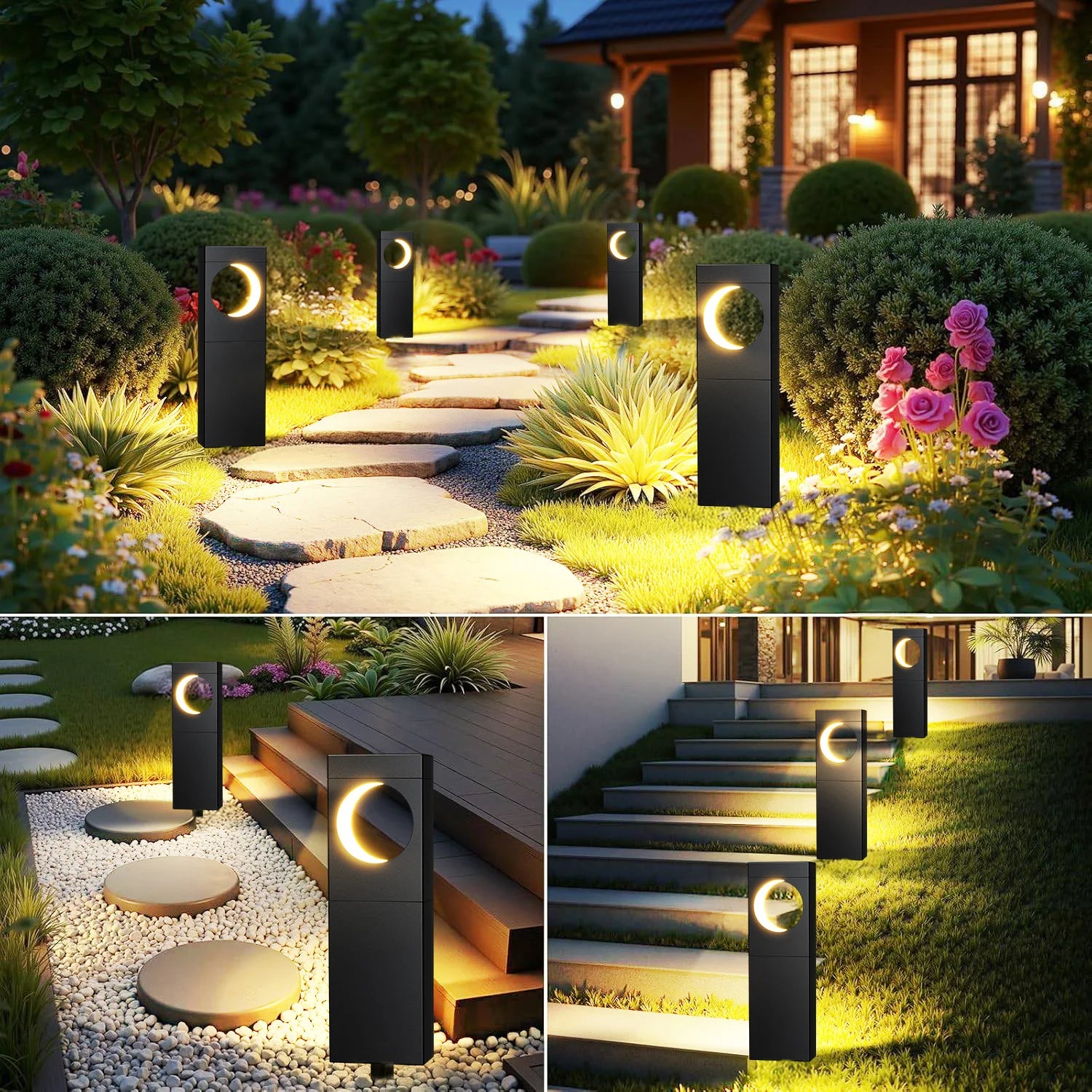 4/6 Pack Super Bright Solar LED Pathway Lights