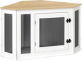 Corner Dog Crate Furniture, Wooden Kennel End Table